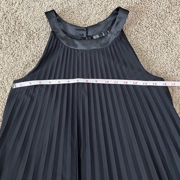 Vintage Y2K Pleated A-Line Mini High Neck Dress - Picture 7 of 9